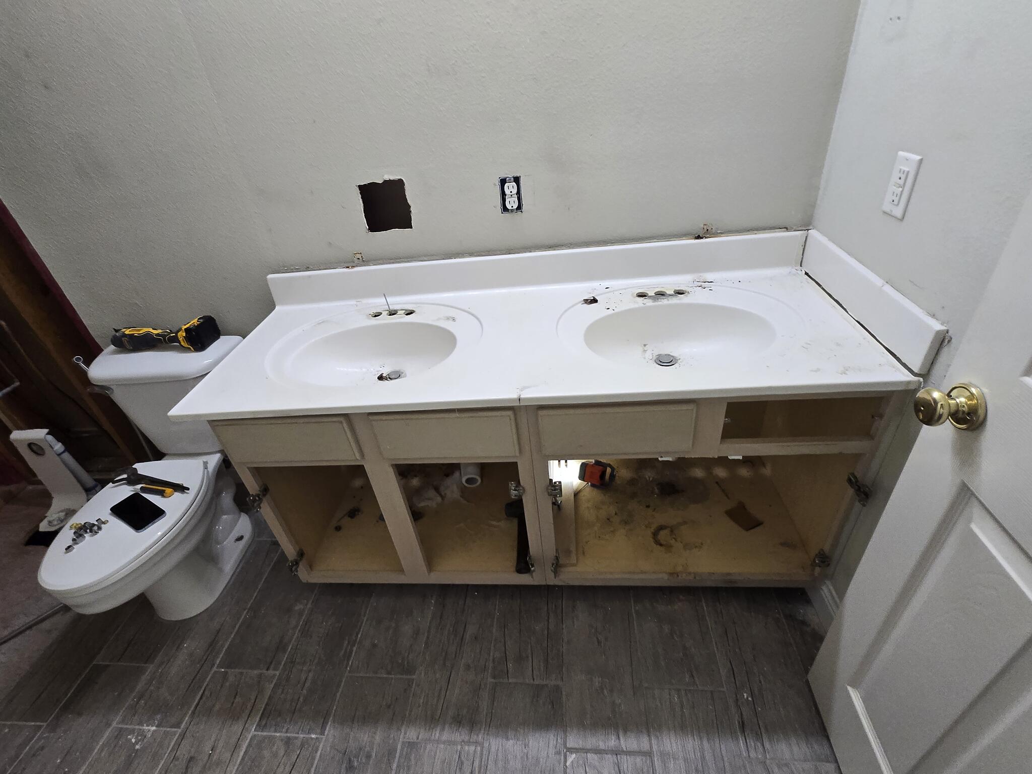 Before — original bathroom