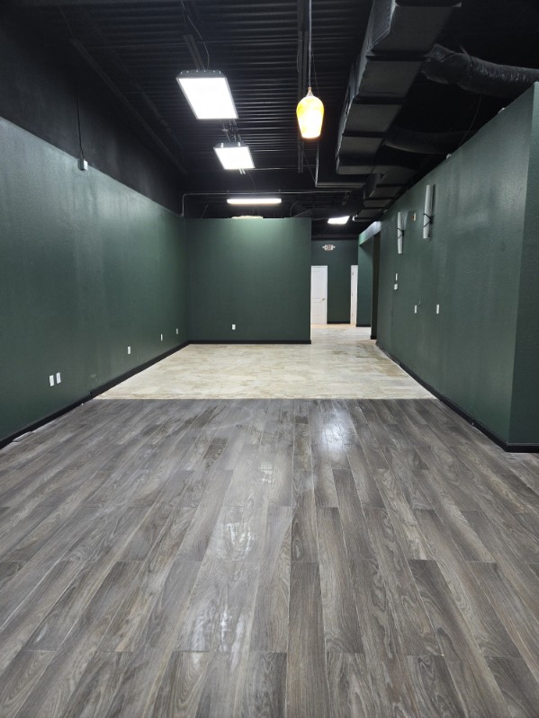 Commercial build-out — floors & paint