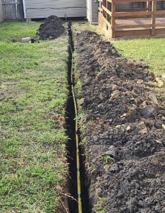 Gas line run awaiting backfill