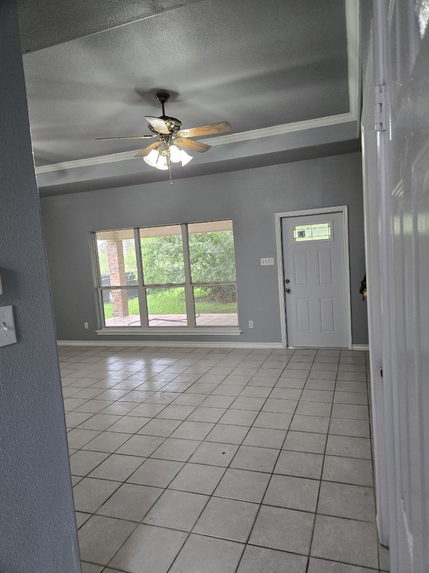Interior repaint with tray ceiling